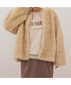 【アメリカンホリック/AMERICAN HOLIC】のノーカラーフェイクファーコート Beige|ID: prp329100004791559 ipo3291000000034767604