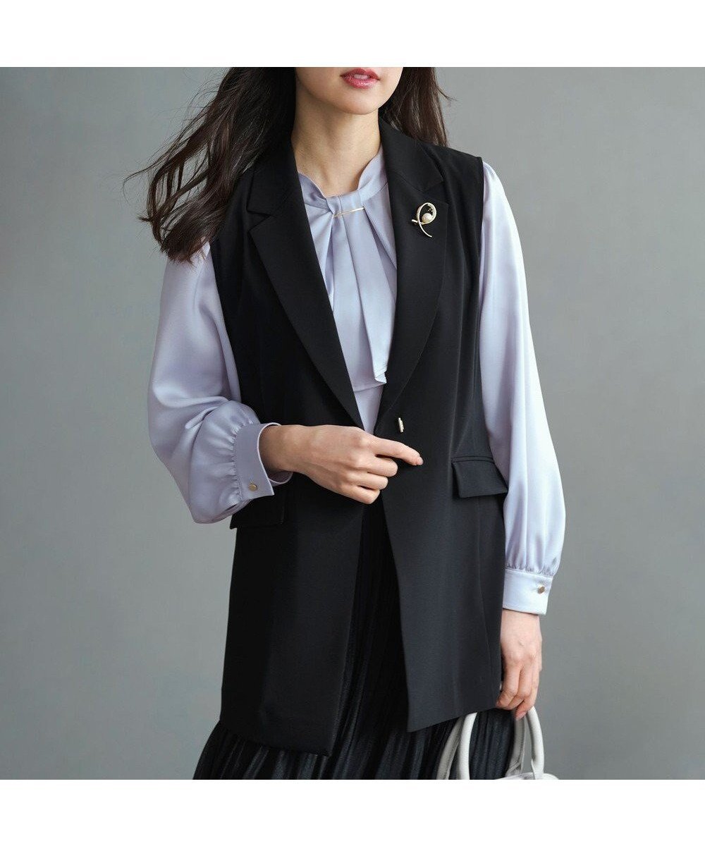 【エニィ スィス/any SiS】のセレモニーダブルクロス ジレ インテリア・キッズ・メンズ・レディースファッション・服の通販 founy(ファニー) ファッション Fashion レディースファッション Fashion for Women アウター Coat / Outerwear Collection レディースジャケット・軽アウター Jackets ウォッシャブル Machine Washable オケージョン Occasion Wear 春 Spring カットソー Cut and Sewn Top ジャケット Jacket, Outerwear ストレッチ Stretch, Stretchy Fabric ダブル Double, Double-Breasted テーラード Tailored, Tailored Fit 定番 Standard, Basic Item 人気 Popular, Best Seller フラップ Flap, Flap Pocket フリル Frill, Ruffle フロント Front, Front Design ポケット Pocket, Pocket Detail ワイド Wide, Wide Fit S/S・春夏 SS, Spring/Summer, Warm Season おすすめ Recommended / Our Picks 夏 Summer セレモニー Ceremony 新作・新入荷 New Arrivals / New In ビジネス 仕事 通勤 Business / Work / Commuting ブラック|ID: prp329100004791561 ipo3291000000034767610