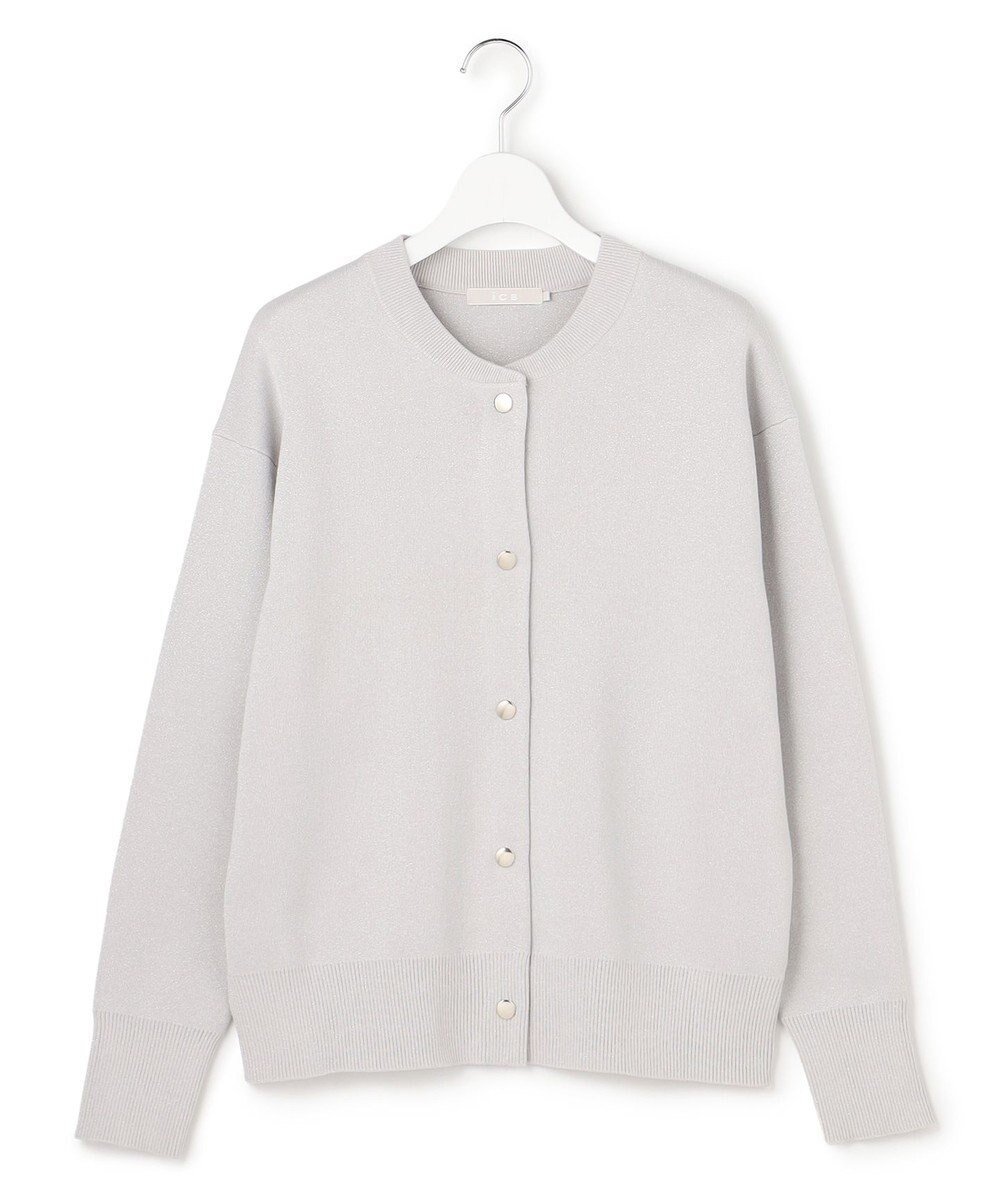 【アイシービー/iCB】の【先行予約】 コットンポリエステルスムース カーディガン インテリア・キッズ・メンズ・レディースファッション・服の通販 founy(ファニー) ファッション Fashion レディースファッション Fashion for Women トップス・カットソー Cut & Sew Tops カーディガン・羽織り Layered Style Cardigans 春 Spring 秋 Autumn カーディガン Cardigan, Knitwear コンパクト Compact, Small Size フォルム Silhouette, Form ブルゾン Blouson, Bomber Jacket メタル Metal, Metal Parts S/S・春夏 SS, Spring/Summer, Warm Season 夏 Summer エレガント 上品 Elegant 2026年 2026 シルバー|ID: prp329100004791565 ipo3291000000034767625