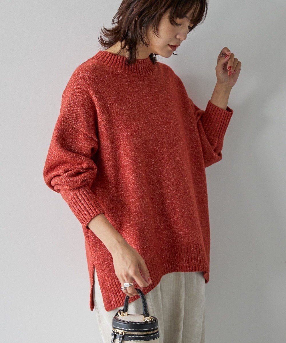 【アメリカンホリック/AMERICAN HOLIC】のサイドスリットハイネックニットプルオーバー インテリア・キッズ・メンズ・レディースファッション・服の通販 founy(ファニー) ファッション Fashion レディースファッション Fashion for Women トップス・カットソー Cut & Sew Tops ニット Knit Tops & Sweaters カジュアルプルオーバー・ニットトップス Pullovers & Knit Tops / Casual Pullovers アメリカン American Style スタイリッシュ Stylish, Fashionable スリット Slit, Slit Detail セーター Sweater, Knitwear ヘムライン Hemline, Bottom Cut ポケット Pocket, Pocket Detail A/W・秋冬 Autumn/Winter おすすめ Recommended / Our Picks Red|ID: prp329100004791573 ipo3291000000034767653