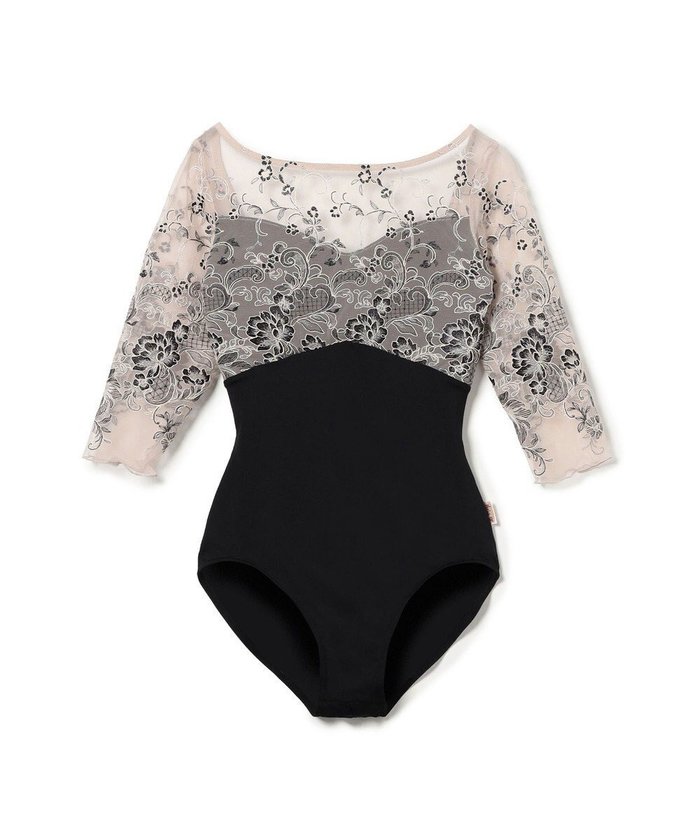 【チャコット/Chacott】の【Nela ライン】6分袖レオタード インテリア・キッズ・メンズ・レディースファッション・服の通販 founy(ファニー) https://founy.com/ ファッション Fashion レディースファッション Fashion for Women トップス・カットソー Cut & Sew Tops エレガント 上品 Elegant カッティング Cutting Detail ボタニカル Botanical, Floral Pattern |ID: prp329100004791577 ipo3291000000034767667