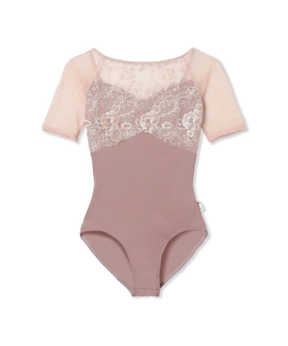 【チャコット/Chacott】の【Nela ライン】ハーフスリーブレオタード インテリア・キッズ・メンズ・レディースファッション・服の通販 founy(ファニー) 　ファッション　Fashion　レディースファッション　Fashion for Women　エレガント 上品　Elegant　カッティング　Cutting Detail　チュール　Tulip, Tulip Motif　ボタニカル　Botanical, Floral Pattern　無地　Plain, Solid Color　ヨーロピアンピンク|ID: prp329100004791578 ipo3291000000034767674