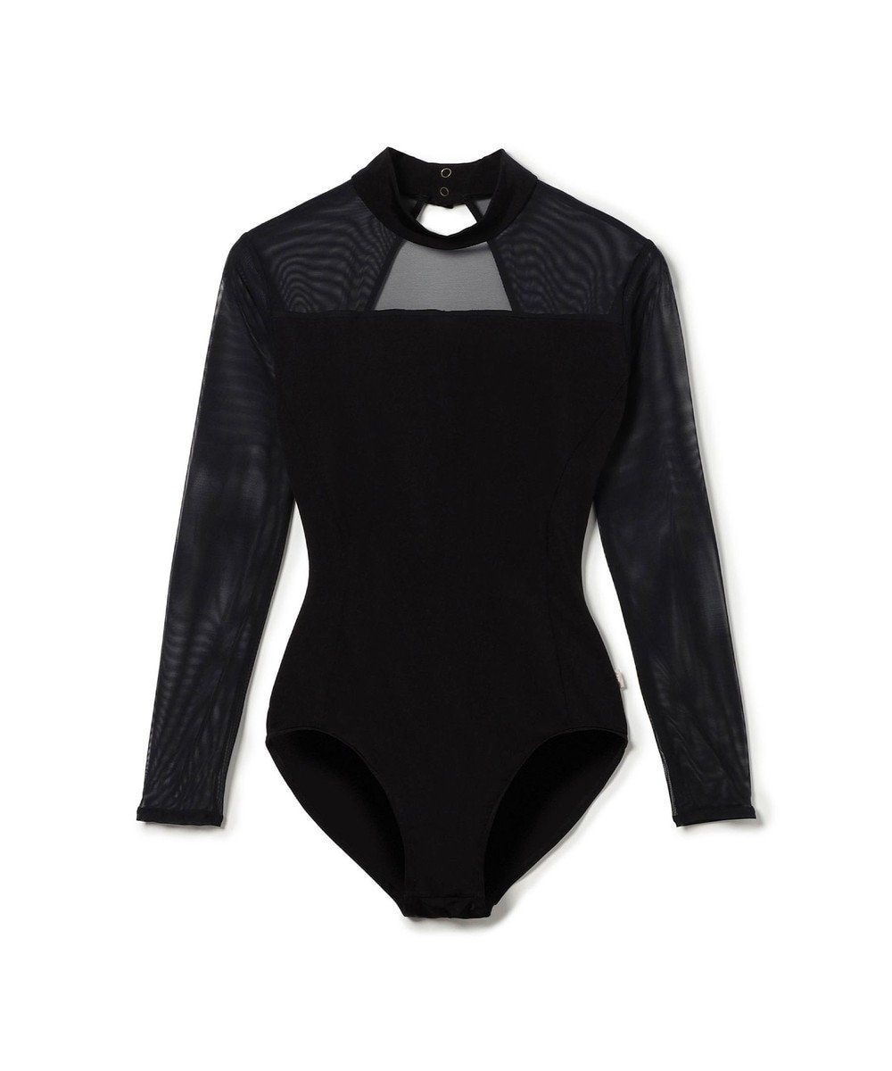 【チャコット/Chacott】の【Nela ライン】ロングスリーブレオタード インテリア・キッズ・メンズ・レディースファッション・服の通販 founy(ファニー) 　ファッション　Fashion　レディースファッション　Fashion for Women　カッティング　Cutting Detail　クール　Cool, Chic　シンプル　Simple, Minimal　ハイネック　High Neck, Mock Neck　フェミニン　Feminine, Girly　モダン　Modern, Contemporary　エレガント 上品　Elegant　ブラック|ID: prp329100004791579 ipo3291000000034767676