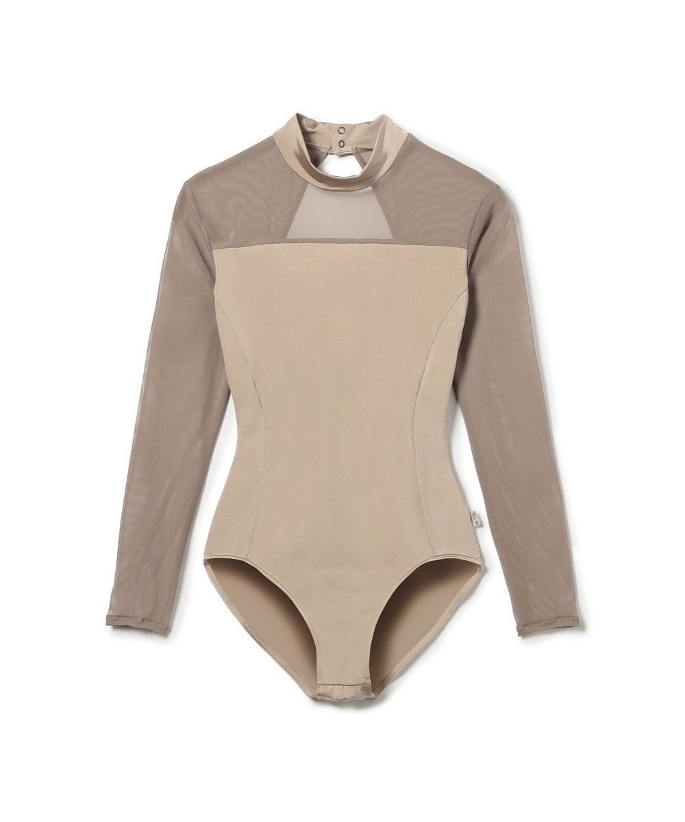 【チャコット/Chacott】の【Nela ライン】ロングスリーブレオタード インテリア・キッズ・メンズ・レディースファッション・服の通販 founy(ファニー) 　ファッション　Fashion　レディースファッション　Fashion for Women　カッティング　Cutting Detail　クール　Cool, Chic　シンプル　Simple, Minimal　ハイネック　High Neck, Mock Neck　フェミニン　Feminine, Girly　モダン　Modern, Contemporary　エレガント 上品　Elegant　ベージュ|ID: prp329100004791579 ipo3291000000034767677