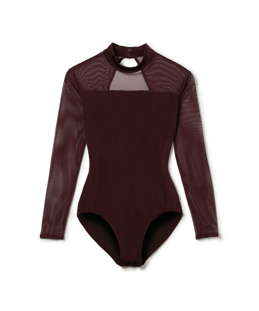 【チャコット/Chacott】の【Nela ライン】ロングスリーブレオタード インテリア・キッズ・メンズ・レディースファッション・服の通販 founy(ファニー) 　ファッション　Fashion　レディースファッション　Fashion for Women　カッティング　Cutting Detail　クール　Cool, Chic　シンプル　Simple, Minimal　ハイネック　High Neck, Mock Neck　フェミニン　Feminine, Girly　モダン　Modern, Contemporary　エレガント 上品　Elegant　マホガニー|ID: prp329100004791579 ipo3291000000034767678