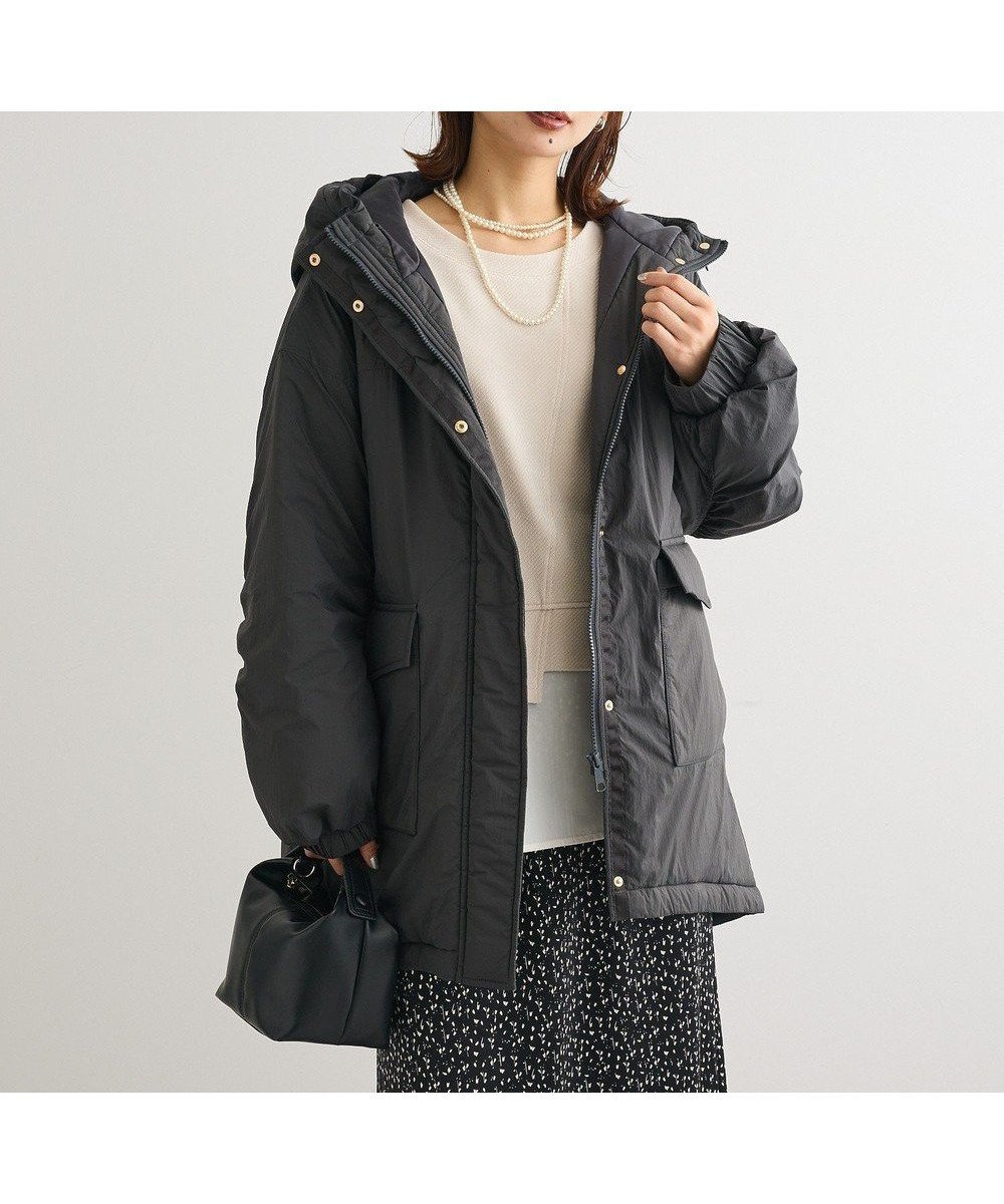 【グリーンパークス/Green Parks】のフーディ中綿コート インテリア・キッズ・メンズ・レディースファッション・服の通販 founy(ファニー) ファッション Fashion レディースファッション Fashion for Women アウター Coat / Outerwear Collection コート・ロングコート・ピーコート Long Coats, Peacoats & More レディースジャケット・軽アウター Jackets おすすめ Recommended / Our Picks ジャケット Jacket, Outerwear バランス Balance, Style Balance ポケット Pocket, Pocket Detail 冬 Winter / This Winter A/W・秋冬 Autumn/Winter Charcoal Gray|ID: prp329100004791611 ipo3291000000034767760