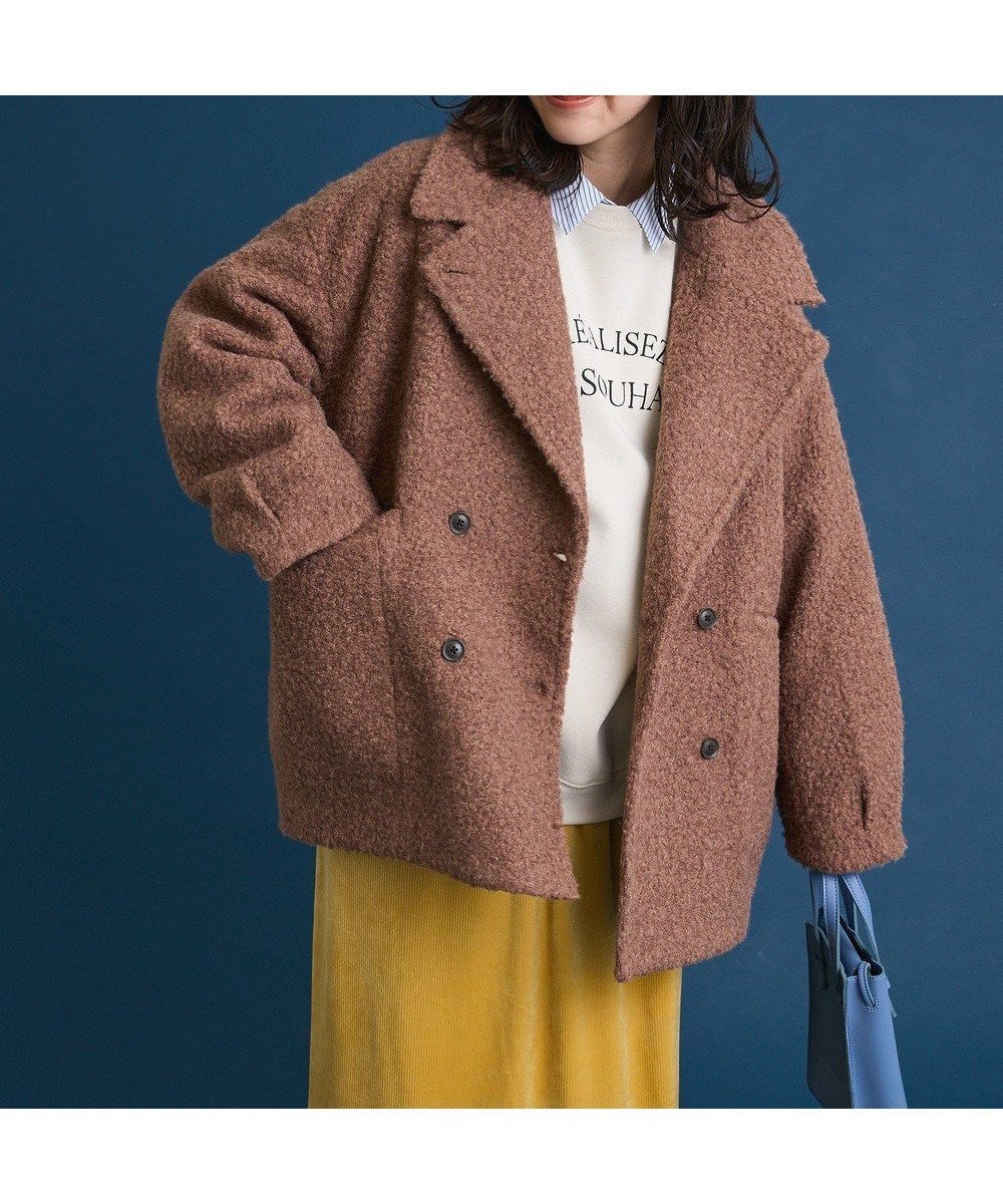 【グリーンパークス/Green Parks】のブークレPコート インテリア・キッズ・メンズ・レディースファッション・服の通販 founy(ファニー) ファッション Fashion レディースファッション Fashion for Women アウター Coat / Outerwear Collection コート・ロングコート・ピーコート Long Coats, Peacoats & More レディースジャケット・軽アウター Jackets Pコート Pea Coats おすすめ Recommended / Our Picks インナー Innerwear ジャケット Jacket, Outerwear スタンド Stand Collar, Upright Stand ダブル Double, Double-Breasted フォルム Silhouette, Form ポケット Pocket, Pocket Detail 今季 This Season, Current Season A/W・秋冬 Autumn/Winter Mocha|ID: prp329100004791612 ipo3291000000035630300