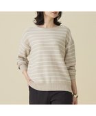 【自由区/JIYU-KU】のコットンポリミドルゲージボーダー ニット ベージュ×オフ|ID: prp329100004791613 ipo3291000000034767769