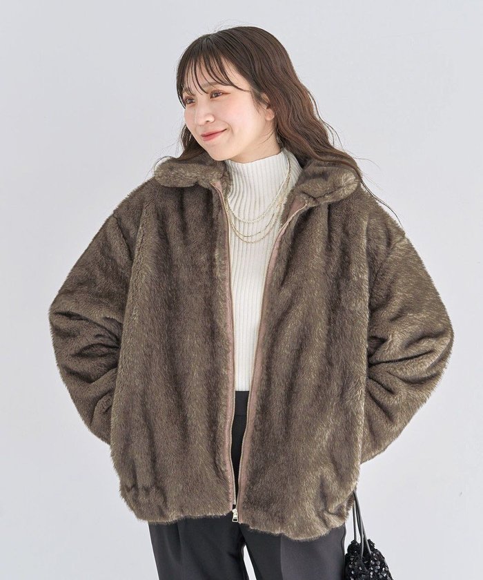 【グリーンパークス/Green Parks】のミンクライクファーブルゾン インテリア・キッズ・メンズ・レディースファッション・服の通販 founy(ファニー) https://founy.com/ ファッション Fashion レディースファッション Fashion for Women アウター Coat / Outerwear Collection レディースジャケット・軽アウター Jackets ブルゾンジャケット・スポーティアウター Blouson Jackets おすすめ Recommended / Our Picks シンプル Simple, Minimal ジャケット Jacket, Outerwear デニム Denim, Jeans Material フロント Front, Front Design ブルゾン Blouson, Bomber Jacket ポケット Pocket, Pocket Detail ミックス Mix, Mixed Style ロング Long, Long-Length 今季 This Season, Current Season A/W・秋冬 Autumn/Winter |ID: prp329100004791614 ipo3291000000035549553
