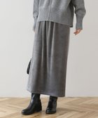 【グリーンパークス/Green Parks】のぽかぽか裏起毛ベロアIラインスカート Charcoal Gray|ID: prp329100004791615 ipo3291000000035630317