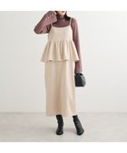 【グリーンパークス/Green Parks】のスウェードポンチペプラムキャミワンピース Ivory|ID: prp329100004791618 ipo3291000000034767785