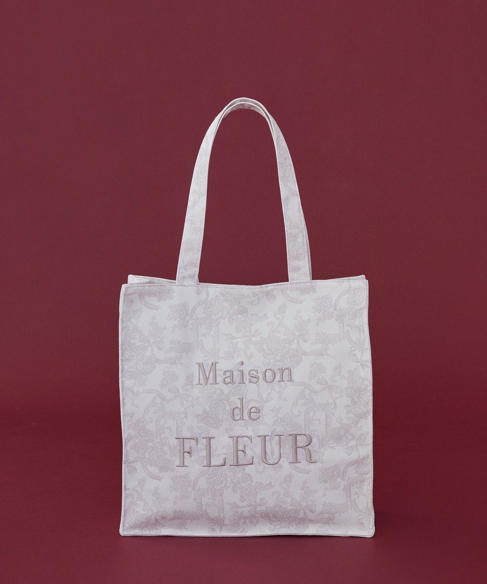 【メゾンドフルール/Maison de FLEUR】のフラワーガーデンロゴ刺繍スクエアトート インテリア・キッズ・メンズ・レディースファッション・服の通販 founy(ファニー) 　ファッション　Fashion　レディースファッション　Fashion for Women　バッグ　Bags　おすすめ　Recommended / Our Picks　ガーデン　Garden, Gardening　スマホ　Smartphone, Mobile Device　フラワー　Flower, Floral　ポケット　Pocket, Pocket Detail　マグネット　Magnet, Magnetic Closure　エレガント 上品　Elegant　人気　Popular, Best Seller　ビジネス 仕事 通勤　Business / Work / Commuting　Pink|ID: prp329100004791621 ipo3291000000034767797