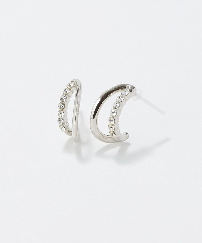 【フィービィー/phoebe】の〈アレルギー対応〉ブリリアントダブルフープセラミックピアス シルバー インテリア・キッズ・メンズ・レディースファッション・服の通販 founy(ファニー) https://founy.com/ ファッション Fashion レディースファッション Fashion for Women アクセサリー Fashion Accessories シルバー Silver, Metallic Silver シンプル Simple, Minimal ビジュー Bijou, Jewel-like Accent メタル Metal, Metal Parts モチーフ Motif, Design Theme |ID: prp329100004791624 ipo3291000000034767806