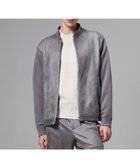 【ジョゼフ オム/JOSEPH HOMME / MEN】の【ストレッチ】レザーライクジャージーニットブロック ZIP UPブルゾン ライトグレー系|ID: prp329100004791659 ipo3291000000034767924