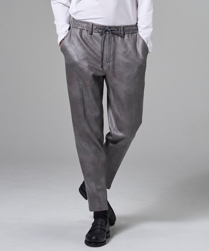 【ジョゼフ オム/JOSEPH HOMME / MEN】の【ストレッチ】レザーライクジャージー ドロスト付きテーパードパンツ / PEGG CONVERTIBLE インテリア・キッズ・メンズ・レディースファッション・服の通販 founy(ファニー) https://founy.com/ ファッション Fashion メンズファッション Fashion for Men ボトムス Bottoms ストレッチ Stretch, Stretchy Fabric スポーティ Sporty, Casual Athletic セットアップ Set-Up, Coordinated Outfit テクスチャー Texture, Textured Fabric テーパード Tapered, Tapered Pants ドローコード Drawcord, Drawstring Cord プリント Print, Printed Pattern ポケット Pocket, Pocket Detail リラックス Relax, Relaxed Fit ループ Loop, Loop Knit レギュラー Regular, Standard Fit A/W・秋冬 Autumn/Winter おすすめ Recommended / Our Picks 2025年 2025 2025-2026秋冬・A/W Autumn/Winter 2025–26 AW25–26 |ID: prp329100004791660 ipo3291000000034767926