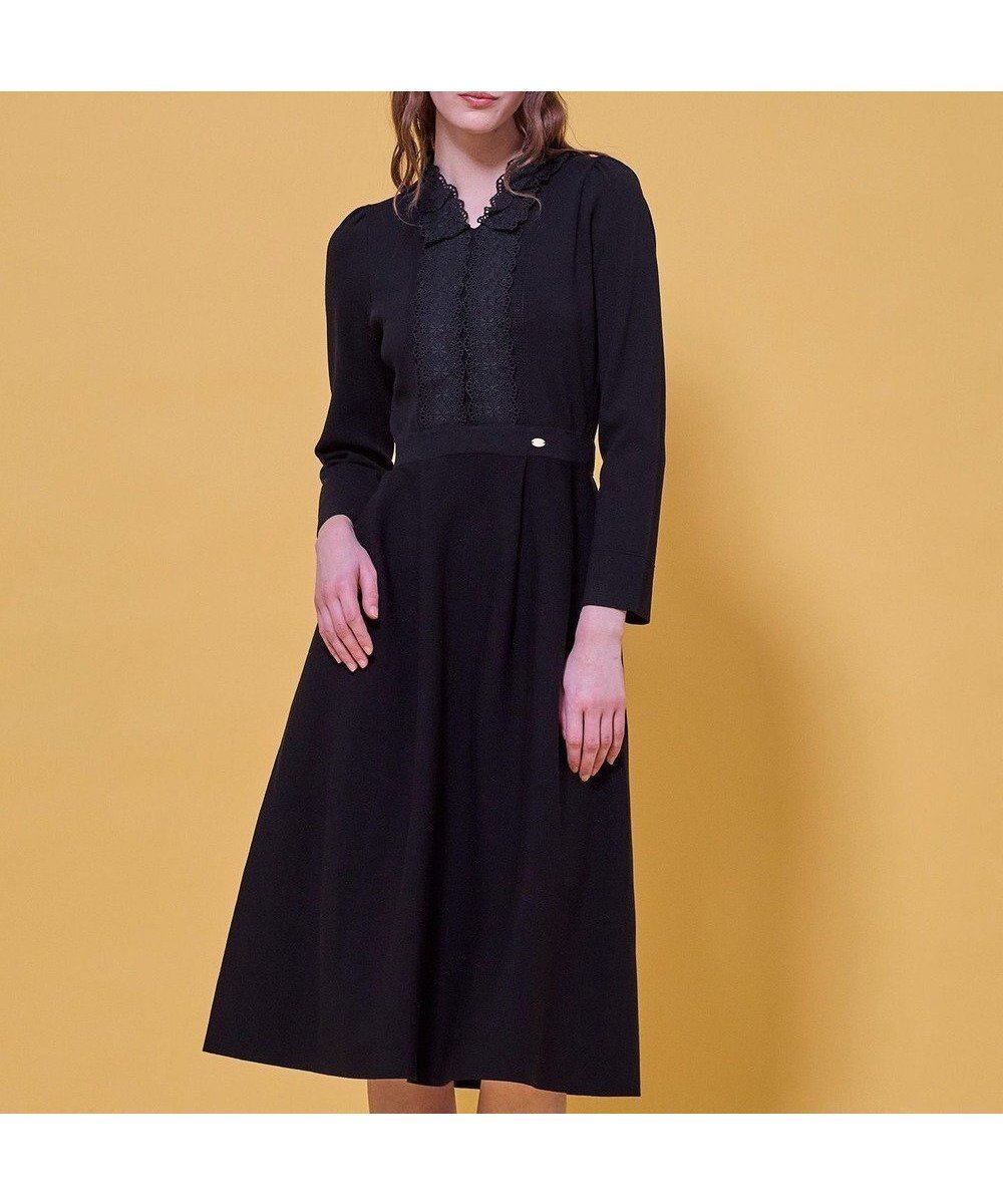 【トッカ/TOCCA】のLACE ROAD STORY ニットドレス 人気、トレンドファッション・服の通販 founy(ファニー) 　ファッション　Fashion　レディースファッション　Fashion for Women　ワンピース　Dresses　フォーマル・パーティードレス・結婚式用ドレス　Elegant & Casual Dresses　ニットワンピース　Knit Dresses　とろみ　Fluid, Flowy Fabric　エレガント 上品　Elegant　クラシカル　Classical, Vintage-Inspired　シンプル　Simple, Minimal　ドレス　Dress, One-Piece　フィット　Fit, Slim Fit　フェミニン　Feminine, Girly　フォーマル　Formal, Dressy　フロント　Front, Front Design　レース　Lace, Lace Fabric　夏　Summer　S/S・春夏　SS, Spring/Summer, Warm Season　A/W・秋冬　Autumn/Winter　 other-1|ID: prp329100004791670 ipo3291000000034767993