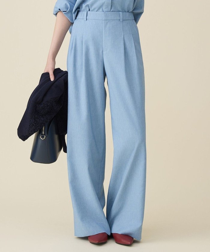 【自由区/JIYU-KU】の【セットアップ対応】ソフトリネンダンガリーワイド パンツ インテリア・キッズ・メンズ・レディースファッション・服の通販 founy(ファニー) https://founy.com/ ファッション Fashion レディースファッション Fashion for Women セットアップ Matching Sets レディースパンツ・ボトムス Pants & Trousers / Bottoms シンプル Simple, Minimal ストレッチ Stretch, Stretchy Fabric セットアップ Set-Up, Coordinated Outfit ワイド Wide, Wide Fit エレガント 上品 Elegant 夏 Summer 春 Spring S/S・春夏 SS, Spring/Summer, Warm Season |ID: prp329100004791676 ipo3291000000034768029