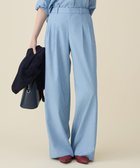 【自由区/JIYU-KU】の【セットアップ対応】ソフトリネンダンガリーワイド パンツ サックス|ID: prp329100004791676 ipo3291000000034768030