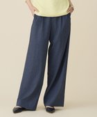 【自由区/JIYU-KU】の【セットアップ対応】ソフトリネンダンガリーワイド パンツ ネイビー|ID: prp329100004791676 ipo3291000000034768031