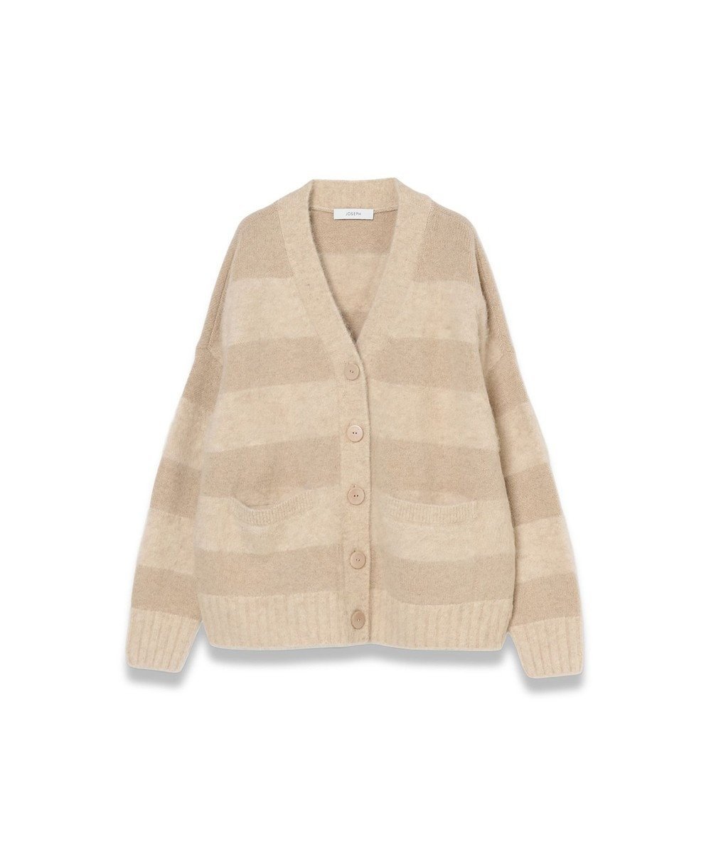 【ジョゼフ/JOSEPH】のブラッシュドストライプカーディガン 人気、トレンドファッション・服の通販 founy(ファニー) 　ファッション　Fashion　レディースファッション　Fashion for Women　トップス・カットソー　Cut & Sew Tops　ニット　Knit Tops & Sweaters　カーディガン・羽織り　Layered Style Cardigans　カーディガン　Cardigan, Knitwear　ショルダー　Shoulder, Shoulder Strap　ストライプ　Stripe, Striped Pattern　セーター　Sweater, Knitwear　ドロップ　Drop Shoulder, Dropped Style　リラックス　Relax, Relaxed Fit　夏　Summer　春　Spring　S/S・春夏　SS, Spring/Summer, Warm Season　 other-1|ID: prp329100004791686 ipo3291000000034768071