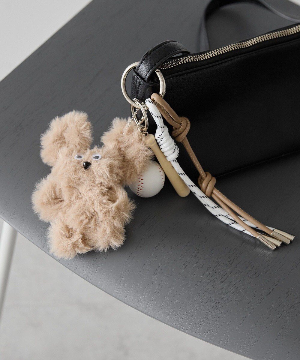 【アメリカンホリック/AMERICAN HOLIC】のベースボール クマチャーム インテリア・キッズ・メンズ・レディースファッション・服の通販 founy(ファニー) 　ファッション　Fashion　レディースファッション　Fashion for Women　アクセサリー　Fashion Accessories　アメリカン　American Style　スタイリッシュ　Stylish, Fashionable　チャーム　Charm, Pendant　ループ　Loop, Loop Knit　Beige|ID: prp329100004791703 ipo3291000000034768143