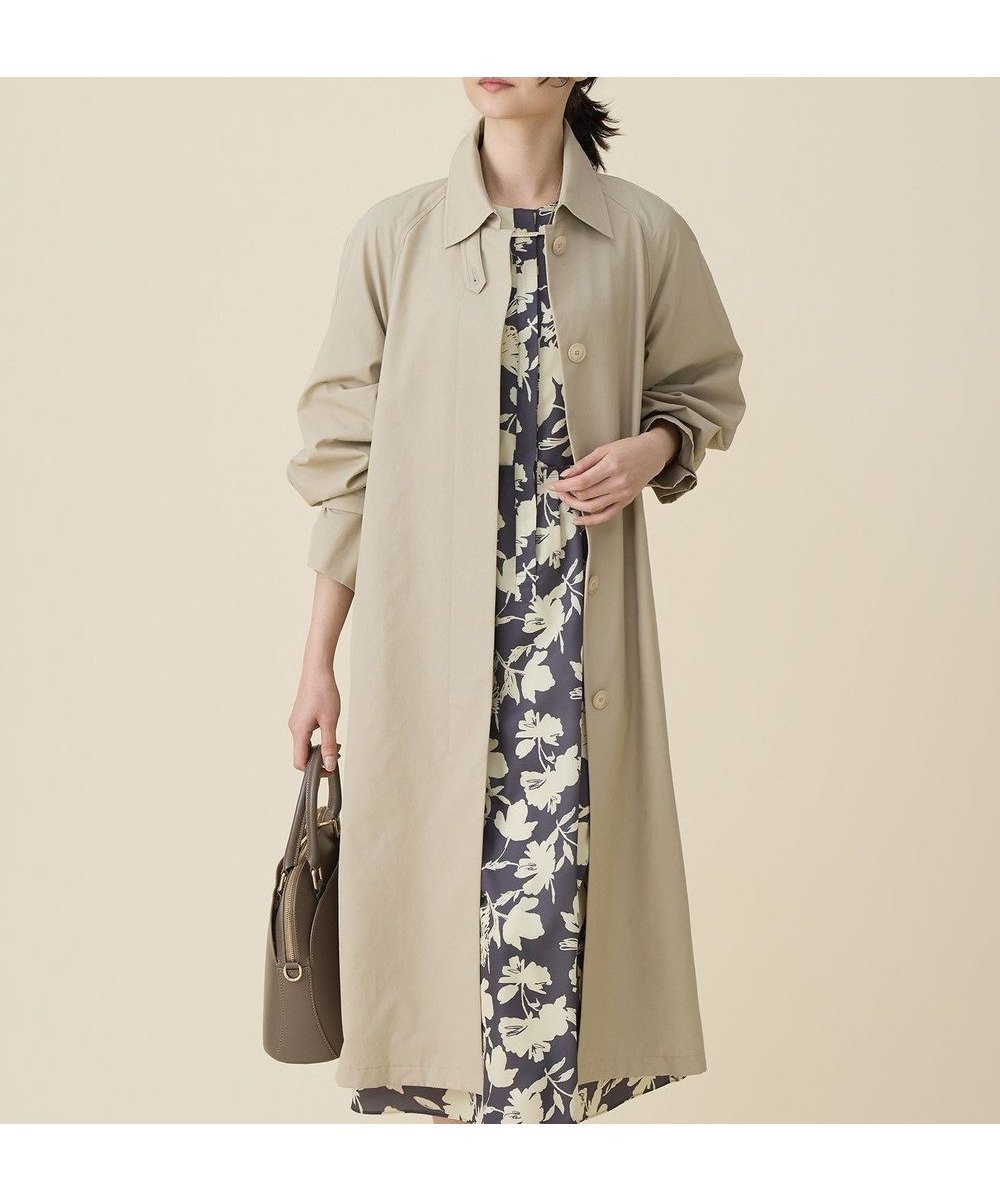 【自由区/JIYU-KU】のコットンナイロンバルカラー コート インテリア・キッズ・メンズ・レディースファッション・服の通販 founy(ファニー) 　ファッション　Fashion　レディースファッション　Fashion for Women　アウター　Coat / Outerwear Collection　コート・ロングコート・ピーコート　Long Coats, Peacoats & More　レディースジャケット・軽アウター　Jackets　ジャケット　Jacket, Outerwear　スリーブ　Sleeve, Long Sleeve / Short Sleeve　ツイル　Twist, Twisted Detail　ドレープ　Drape, Draping Fabric　夏　Summer　春　Spring　S/S・春夏　SS, Spring/Summer, Warm Season　ベージュ|ID: prp329100004791704 ipo3291000000034768145