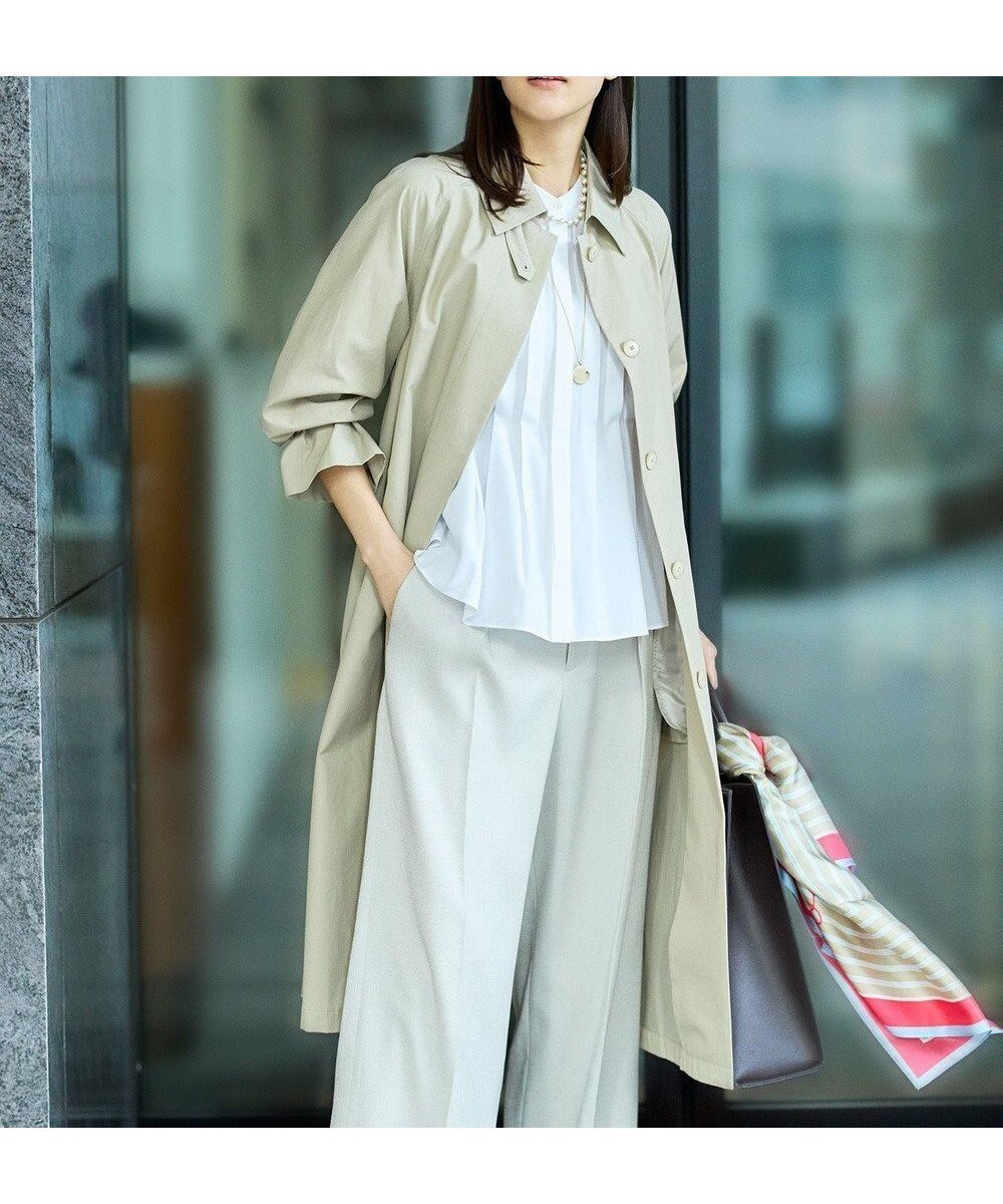 【自由区/JIYU-KU】のコットンナイロンバルカラー コート 人気、トレンドファッション・服の通販 founy(ファニー) 　ファッション　Fashion　レディースファッション　Fashion for Women　アウター　Coat / Outerwear Collection　コート・ロングコート・ピーコート　Long Coats, Peacoats & More　レディースジャケット・軽アウター　Jackets　ジャケット　Jacket, Outerwear　スリーブ　Sleeve, Long Sleeve / Short Sleeve　ツイル　Twist, Twisted Detail　ドレープ　Drape, Draping Fabric　夏　Summer　春　Spring　S/S・春夏　SS, Spring/Summer, Warm Season　 other-1|ID: prp329100004791704 ipo3291000000035271217