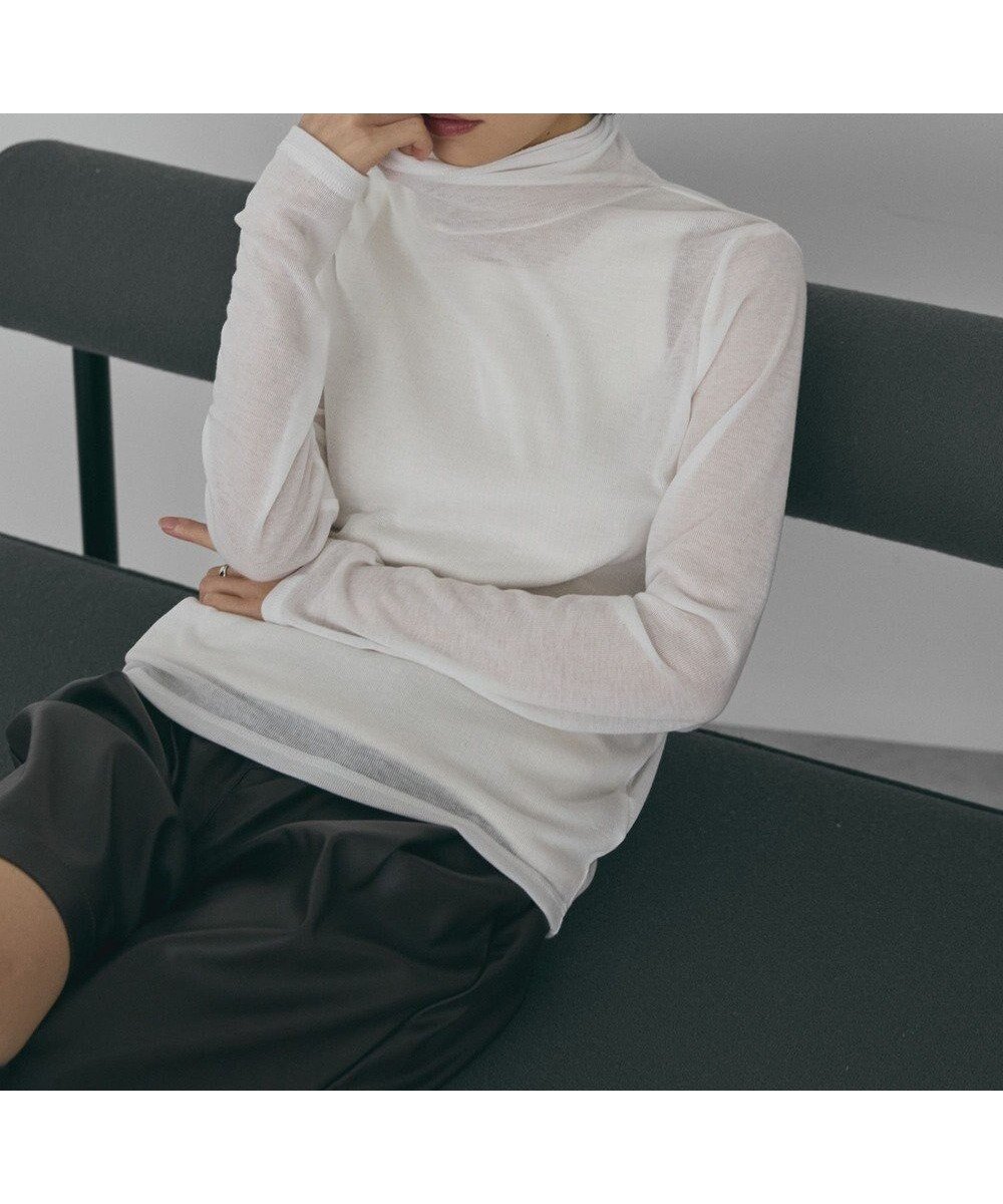 【アメリカンホリック/AMERICAN HOLIC】のシアーテレコタートルネックプルオーバー インテリア・キッズ・メンズ・レディースファッション・服の通販 founy(ファニー) ファッション Fashion レディースファッション Fashion for Women トップス・カットソー Cut & Sew Tops シャツ・ブラウス・オフィスカジュアル Elegant Blouses & Button-Ups ロングTシャツ・Tシャツ Longline T-Shirts & Tees カジュアルプルオーバー・ニットトップス Pullovers & Knit Tops / Casual Pullovers カットソー・ベーシックTシャツ Cut-and-Sewn Tops / Stretch Tees & Basics タートルネック・ハイネックトップス Turtlenecks & High-Neck Tops おすすめ Recommended / Our Picks アメリカン American Style インナー Innerwear カットソー Cut and Sewn Top シアー Sheer, See-Through スタイリッシュ Stylish, Fashionable タートルネック Turtleneck, High Neck テレコ Ribbed, Rib Stitch ポケット Pocket, Pocket Detail A/W・秋冬 Autumn/Winter Off White|ID: prp329100004791709 ipo3291000000034768169