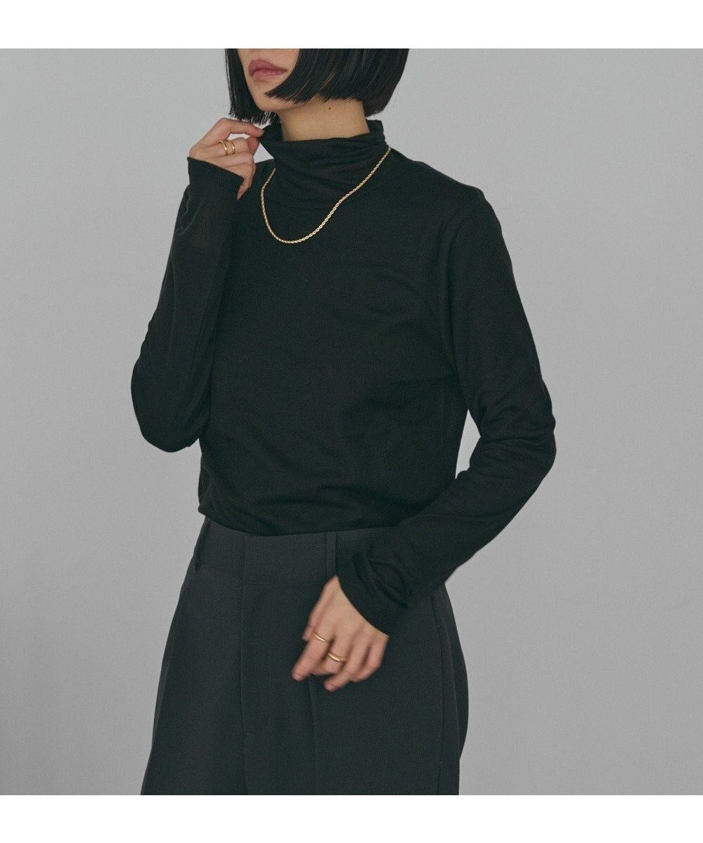 【アメリカンホリック/AMERICAN HOLIC】のシアーテレコタートルネックプルオーバー インテリア・キッズ・メンズ・レディースファッション・服の通販 founy(ファニー) ファッション Fashion レディースファッション Fashion for Women トップス・カットソー Cut & Sew Tops シャツ・ブラウス・オフィスカジュアル Elegant Blouses & Button-Ups ロングTシャツ・Tシャツ Longline T-Shirts & Tees カジュアルプルオーバー・ニットトップス Pullovers & Knit Tops / Casual Pullovers カットソー・ベーシックTシャツ Cut-and-Sewn Tops / Stretch Tees & Basics タートルネック・ハイネックトップス Turtlenecks & High-Neck Tops おすすめ Recommended / Our Picks アメリカン American Style インナー Innerwear カットソー Cut and Sewn Top シアー Sheer, See-Through スタイリッシュ Stylish, Fashionable タートルネック Turtleneck, High Neck テレコ Ribbed, Rib Stitch ポケット Pocket, Pocket Detail A/W・秋冬 Autumn/Winter Black|ID: prp329100004791709 ipo3291000000034768171