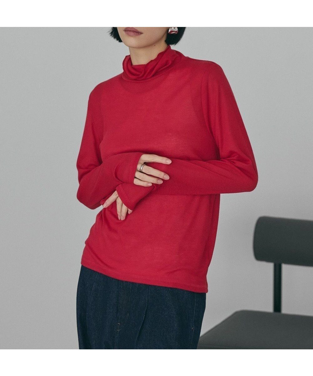 【アメリカンホリック/AMERICAN HOLIC】のシアーテレコタートルネックプルオーバー インテリア・キッズ・メンズ・レディースファッション・服の通販 founy(ファニー) ファッション Fashion レディースファッション Fashion for Women トップス・カットソー Cut & Sew Tops シャツ・ブラウス・オフィスカジュアル Elegant Blouses & Button-Ups ロングTシャツ・Tシャツ Longline T-Shirts & Tees カジュアルプルオーバー・ニットトップス Pullovers & Knit Tops / Casual Pullovers カットソー・ベーシックTシャツ Cut-and-Sewn Tops / Stretch Tees & Basics タートルネック・ハイネックトップス Turtlenecks & High-Neck Tops おすすめ Recommended / Our Picks アメリカン American Style インナー Innerwear カットソー Cut and Sewn Top シアー Sheer, See-Through スタイリッシュ Stylish, Fashionable タートルネック Turtleneck, High Neck テレコ Ribbed, Rib Stitch ポケット Pocket, Pocket Detail A/W・秋冬 Autumn/Winter Red|ID: prp329100004791709 ipo3291000000034768172