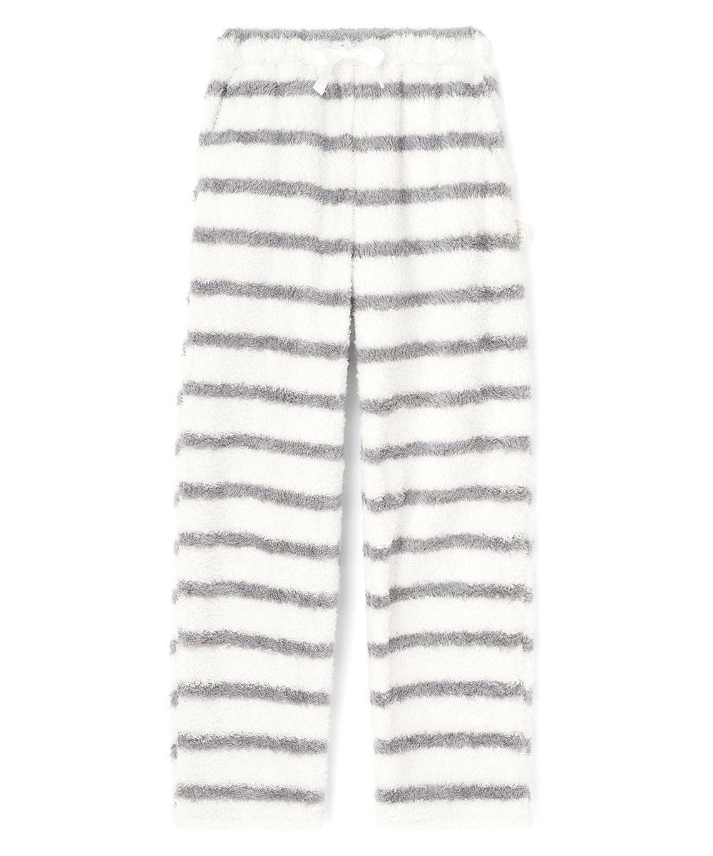 【三愛水着楽園/San-ai Resort】の【SALE】【ルームウェア】【fuwamoko home northerly】ふわもこロングパンツ インテリア・キッズ・メンズ・レディースファッション・服の通販 founy(ファニー) 　ファッション　Fashion　レディースファッション　Fashion for Women　パンツ　Pants & Trousers　パジャマ　Pajamas, Sleepwear　ボーダー　Border, Stripe　ロング　Long, Long-Length　チャコール|ID: prp329100004791712 ipo3291000000035590327