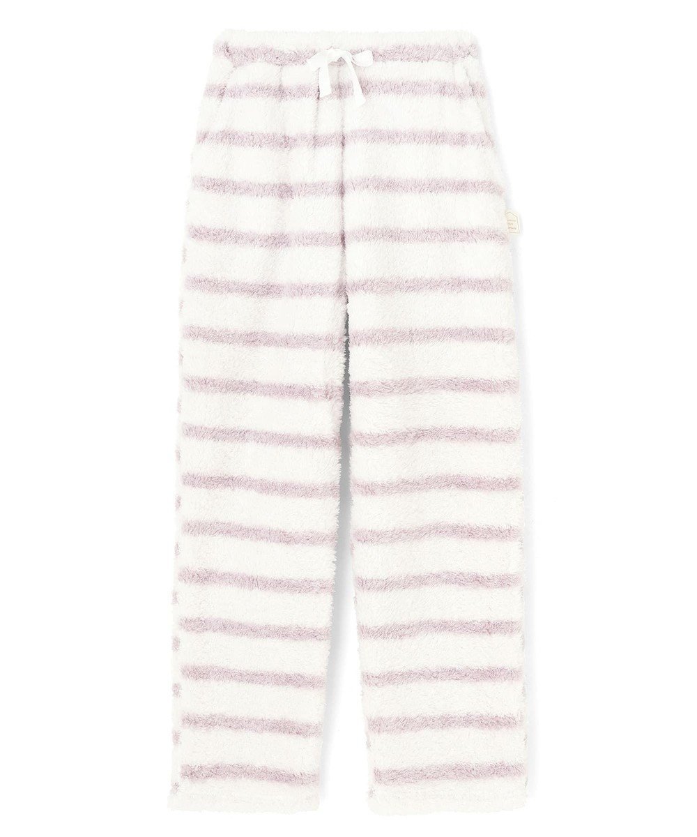 【三愛水着楽園/San-ai Resort】の【SALE】【ルームウェア】【fuwamoko home northerly】ふわもこロングパンツ インテリア・キッズ・メンズ・レディースファッション・服の通販 founy(ファニー) 　ファッション　Fashion　レディースファッション　Fashion for Women　パンツ　Pants & Trousers　パジャマ　Pajamas, Sleepwear　ボーダー　Border, Stripe　ロング　Long, Long-Length　ピンク|ID: prp329100004791712 ipo3291000000035590331
