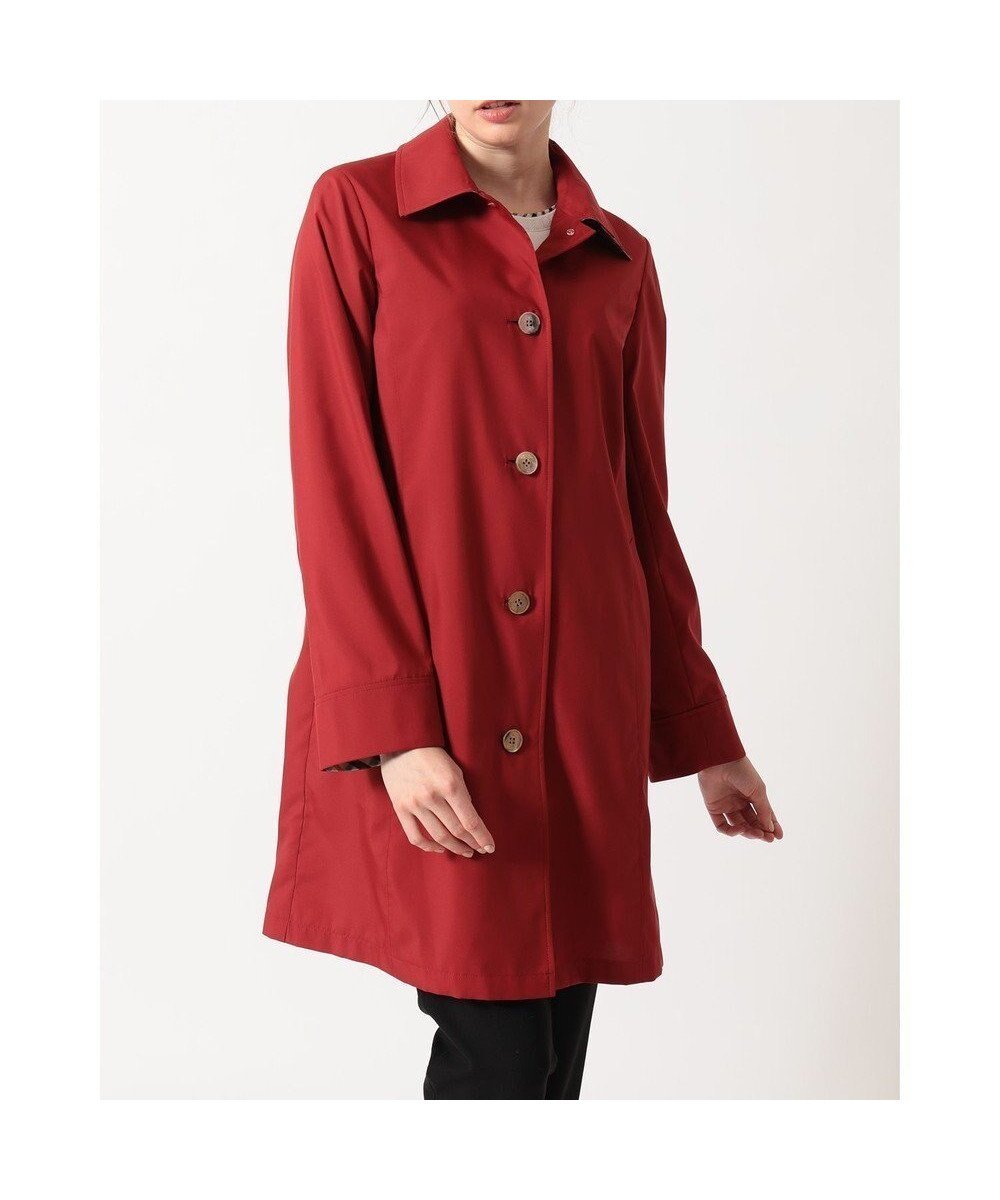 【ダックス/DAKS】の撥水タフタ ハーフコート インテリア・キッズ・メンズ・レディースファッション・服の通販 founy(ファニー) 　ファッション　Fashion　レディースファッション　Fashion for Women　アウター　Coat / Outerwear Collection　コート・ロングコート・ピーコート　Long Coats, Peacoats & More　レディースジャケット・軽アウター　Jackets　トレンチコート / 春秋の定番アウター　Trench Coats　ジャケット　Jacket, Outerwear　タフタ　Taffeta, Structured Fabric　チェック　Check, Plaid, Tartan　ハーフ　Half, Half-Length　エレガント 上品　Elegant　夏　Summer　S/S・春夏　SS, Spring/Summer, Warm Season　A/W・秋冬　Autumn/Winter　レッド|ID: prp329100004791716 ipo3291000000034836642