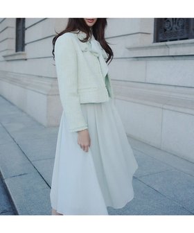 【トッカ/TOCCA】の【宮本茉由さん着用】PROMISE RIBBON ROSETTE ドレス 人気、トレンドファッション・服の通販 founy(ファニー) ファッションモデル・俳優・女優 Models 女性 Women 宮本茉由 MIyamoto Mayu ファッション Fashion レディースファッション Fashion for Women ワンピース Dresses フォーマル・パーティードレス・結婚式用ドレス Elegant & Casual Dresses イエロー Yellow カーディガン Cardigan, Knitwear ギャザー Gathered, Ruffled ジャケット Jacket, Outerwear ジョーゼット Georgette, Semi-Sheer Fabric ドレス Dress, One-Piece 定番 Standard, Basic Item なめらか Smooth, Silky Texture フィット Fit, Slim Fit フレア Flare, Flared リボン Ribbon, Bow A/W・秋冬 Autumn/Winter S/S・春夏 SS, Spring/Summer, Warm Season 夏 Summer エレガント 上品 Elegant セレモニー Ceremony |ID:prp329100004791719