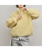 【グレース コンチネンタル/GRACE CONTINENTAL】のウールボアスタンドカラージャケット イエロー|ID: prp329100004791725 ipo3291000000034768229