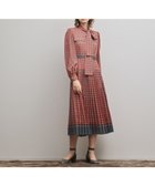 【グレース コンチネンタル/GRACE CONTINENTAL】のバイカラーチェックプリントワンピース レッド|ID: prp329100004791727 ipo3291000000034768234