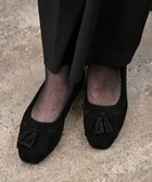 【アポム/APOM】のキルトタッセルフラット15 ブラックスエード|ID: prp329100004791734 ipo3291000000035549574