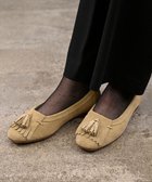 【アポム/APOM】のキルトタッセルフラット15 ベージュスエード|ID: prp329100004791734 ipo3291000000035549576