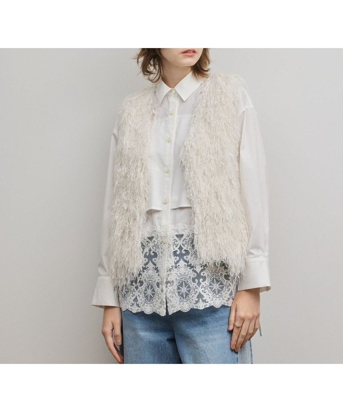 【グレース コンチネンタル/GRACE CONTINENTAL】のフリンジベスト インテリア・キッズ・メンズ・レディースファッション・服の通販 founy(ファニー) https://founy.com/ ファッション Fashion レディースファッション Fashion for Women アウター Coat / Outerwear Collection トップス・カットソー Cut & Sew Tops ベスト&ジレ / 重ね着スタイル Vests & Gilets インナー Innerwear シンプル Simple, Minimal ベスト Vest, Waistcoat A/W・秋冬 Autumn/Winter |ID: prp329100004791735 ipo3291000000034768256