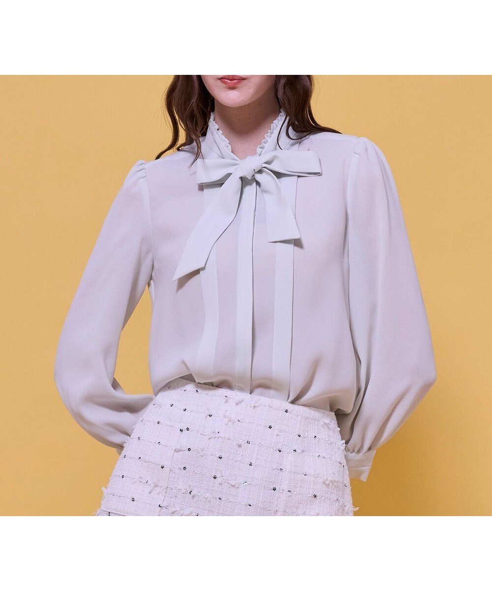 【トッカ/TOCCA】のPROMISE RIBBON ROSETTE ブラウス インテリア・キッズ・メンズ・レディースファッション・服の通販 founy(ファニー) ファッション Fashion レディースファッション Fashion for Women トップス・カットソー Cut & Sew Tops シャツ・ブラウス・オフィスカジュアル Elegant Blouses & Button-Ups インナー Innerwear カーディガン Cardigan, Knitwear クラシカル Classical, Vintage-Inspired シンプル Simple, Minimal ジャケット Jacket, Outerwear ジョーゼット Georgette, Semi-Sheer Fabric ドレス Dress, One-Piece なめらか Smooth, Silky Texture フロント Front, Front Design リボン Ribbon, Bow A/W・秋冬 Autumn/Winter S/S・春夏 SS, Spring/Summer, Warm Season おすすめ Recommended / Our Picks 夏 Summer エレガント 上品 Elegant ビジネス 仕事 通勤 Business / Work / Commuting ライトグリーン系|ID: prp329100004791743 ipo3291000000034768295