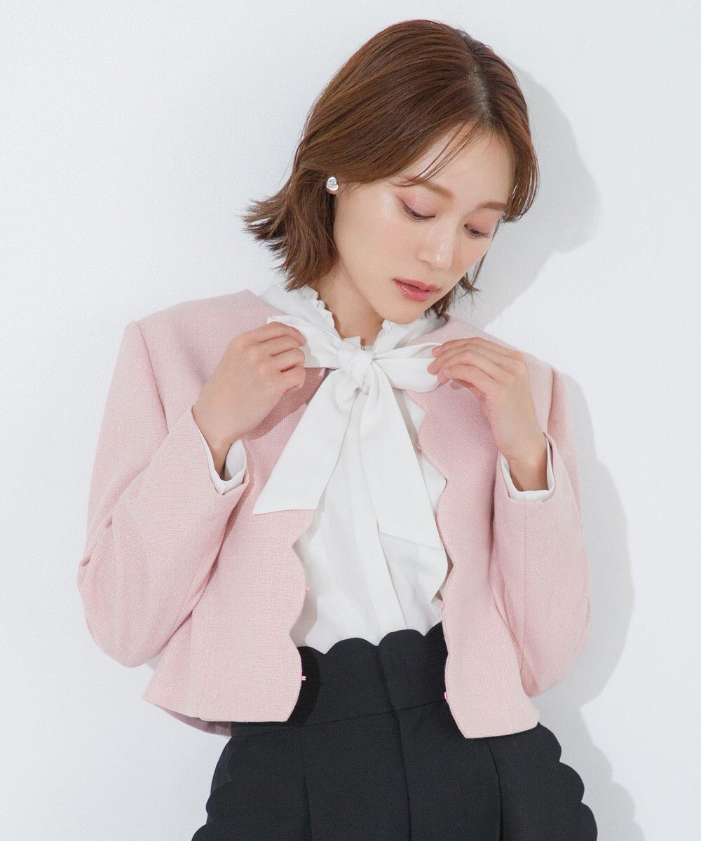 【トッカ/TOCCA】のPROMISE RIBBON ROSETTE ブラウス インテリア・キッズ・メンズ・レディースファッション・服の通販 founy(ファニー) 　ファッション　Fashion　レディースファッション　Fashion for Women　トップス・カットソー　Cut & Sew Tops　シャツ・ブラウス・オフィスカジュアル　Elegant Blouses & Button-Ups　インナー　Innerwear　カーディガン　Cardigan, Knitwear　クラシカル　Classical, Vintage-Inspired　シンプル　Simple, Minimal　ジャケット　Jacket, Outerwear　ジョーゼット　Georgette, Semi-Sheer Fabric　ドレス　Dress, One-Piece　なめらか　Smooth, Silky Texture　フロント　Front, Front Design　リボン　Ribbon, Bow　A/W・秋冬　Autumn/Winter　S/S・春夏　SS, Spring/Summer, Warm Season　おすすめ　Recommended / Our Picks　夏　Summer　エレガント 上品　Elegant　ビジネス 仕事 通勤　Business / Work / Commuting　アイボリー系|ID: prp329100004791743 ipo3291000000036213333