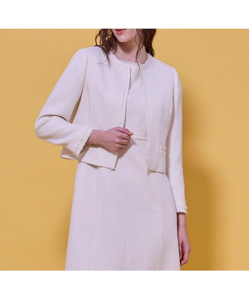 【トッカ/TOCCA】のGLOW SILHOUETTE ジャケット インテリア・キッズ・メンズ・レディースファッション・服の通販 founy(ファニー) ファッション Fashion レディースファッション Fashion for Women アウター Coat / Outerwear Collection レディースジャケット・軽アウター Jackets ノーカラージャケット / シンプル上品コーデ Collarless Jackets エレガント 上品 Elegant オケージョン Occasion Wear ジャケット Jacket, Outerwear セットアップ Set-Up, Coordinated Outfit セレモニー Ceremony ツイード Twill, Twill Weave ドレス Dress, One-Piece フォーマル Formal, Dressy 夏 Summer S/S・春夏 SS, Spring/Summer, Warm Season A/W・秋冬 Autumn/Winter ビジネス 仕事 通勤 Business / Work / Commuting アイボリー系|ID: prp329100004791746 ipo3291000000034768304