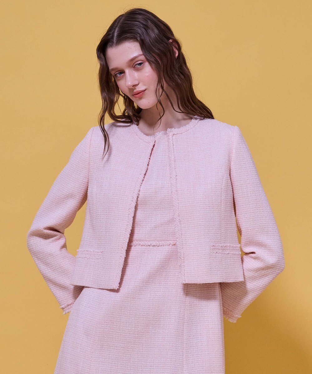 【トッカ/TOCCA】のGLOW SILHOUETTE ジャケット インテリア・キッズ・メンズ・レディースファッション・服の通販 founy(ファニー) ファッション Fashion レディースファッション Fashion for Women アウター Coat / Outerwear Collection レディースジャケット・軽アウター Jackets ノーカラージャケット / シンプル上品コーデ Collarless Jackets エレガント 上品 Elegant オケージョン Occasion Wear ジャケット Jacket, Outerwear セットアップ Set-Up, Coordinated Outfit セレモニー Ceremony ツイード Twill, Twill Weave ドレス Dress, One-Piece フォーマル Formal, Dressy 夏 Summer S/S・春夏 SS, Spring/Summer, Warm Season A/W・秋冬 Autumn/Winter ビジネス 仕事 通勤 Business / Work / Commuting ピンク系|ID: prp329100004791746 ipo3291000000034768305