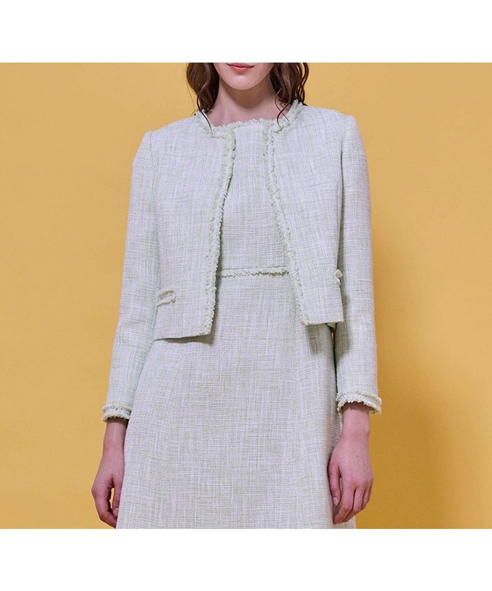 【トッカ/TOCCA】のGLOW SILHOUETTE ジャケット インテリア・キッズ・メンズ・レディースファッション・服の通販 founy(ファニー) ファッション Fashion レディースファッション Fashion for Women アウター Coat / Outerwear Collection レディースジャケット・軽アウター Jackets ノーカラージャケット / シンプル上品コーデ Collarless Jackets エレガント 上品 Elegant オケージョン Occasion Wear ジャケット Jacket, Outerwear セットアップ Set-Up, Coordinated Outfit セレモニー Ceremony ツイード Twill, Twill Weave ドレス Dress, One-Piece フォーマル Formal, Dressy 夏 Summer S/S・春夏 SS, Spring/Summer, Warm Season A/W・秋冬 Autumn/Winter ビジネス 仕事 通勤 Business / Work / Commuting ライトグリーン系|ID: prp329100004791746 ipo3291000000034768306