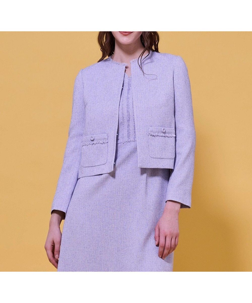 【トッカ/TOCCA】のFROST MIST TWEED ジャケット インテリア・キッズ・メンズ・レディースファッション・服の通販 founy(ファニー) ファッション Fashion レディースファッション Fashion for Women アウター Coat / Outerwear Collection レディースジャケット・軽アウター Jackets ノーカラージャケット / シンプル上品コーデ Collarless Jackets コンパクト Compact, Small Size ジャケット Jacket, Outerwear ツイード Twill, Twill Weave トレンド Trend, Trending Now ドレス Dress, One-Piece 夏 Summer S/S・春夏 SS, Spring/Summer, Warm Season A/W・秋冬 Autumn/Winter ライラック系5|ID: prp329100004791748 ipo3291000000034768313