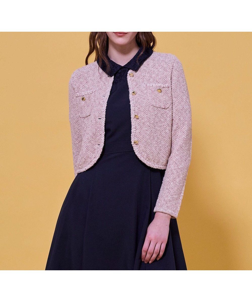 【トッカ/TOCCA】のTWEEDY MAZE ニットジャケット インテリア・キッズ・メンズ・レディースファッション・服の通販 founy(ファニー) ファッション Fashion レディースファッション Fashion for Women カーディガン Cardigan, Knitwear コンパクト Compact, Small Size ショート Short, Short Length ジャケット Jacket, Outerwear ストレッチ Stretch, Stretchy Fabric ツイード Twill, Twill Weave バランス Balance, Style Balance フェミニン Feminine, Girly フォーマル Formal, Dressy ミックス Mix, Mixed Style リュクス Luxury, Elegant, High-End, Chic A/W・秋冬 Autumn/Winter S/S・春夏 SS, Spring/Summer, Warm Season 夏 Summer エレガント 上品 Elegant ピンク系|ID: prp329100004791751 ipo3291000000034768324
