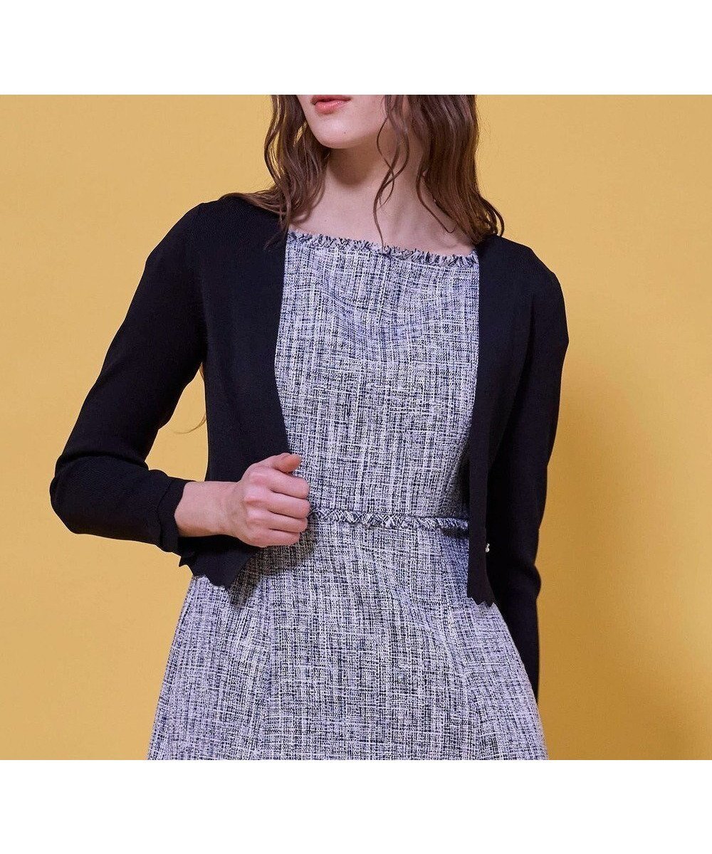 【トッカ/TOCCA】のSCALLOPED JEWEL ボレロ インテリア・キッズ・メンズ・レディースファッション・服の通販 founy(ファニー) ファッション Fashion レディースファッション Fashion for Women アウター Coat / Outerwear Collection ボレロ・ショート丈ジャケット / ドレス羽織りに Boleros & Short Jackets トップス・カットソー Cut & Sew Tops ニット Knit Tops & Sweaters アクセサリー Fashion Accessories コンパクト Compact, Small Size シンプル Simple, Minimal ジュエル Jewel, Gemstone スカラップ Scallop, Scalloped Edge ストレッチ Stretch, Stretchy Fabric セーター Sweater, Knitwear ドレス Dress, One-Piece フィット Fit, Slim Fit フォーマル Formal, Dressy ボレロ Bolero, Short Cardigan ポケット Pocket, Pocket Detail A/W・秋冬 Autumn/Winter S/S・春夏 SS, Spring/Summer, Warm Season 夏 Summer エレガント 上品 Elegant ブラック系|ID: prp329100004791752 ipo3291000000034768327