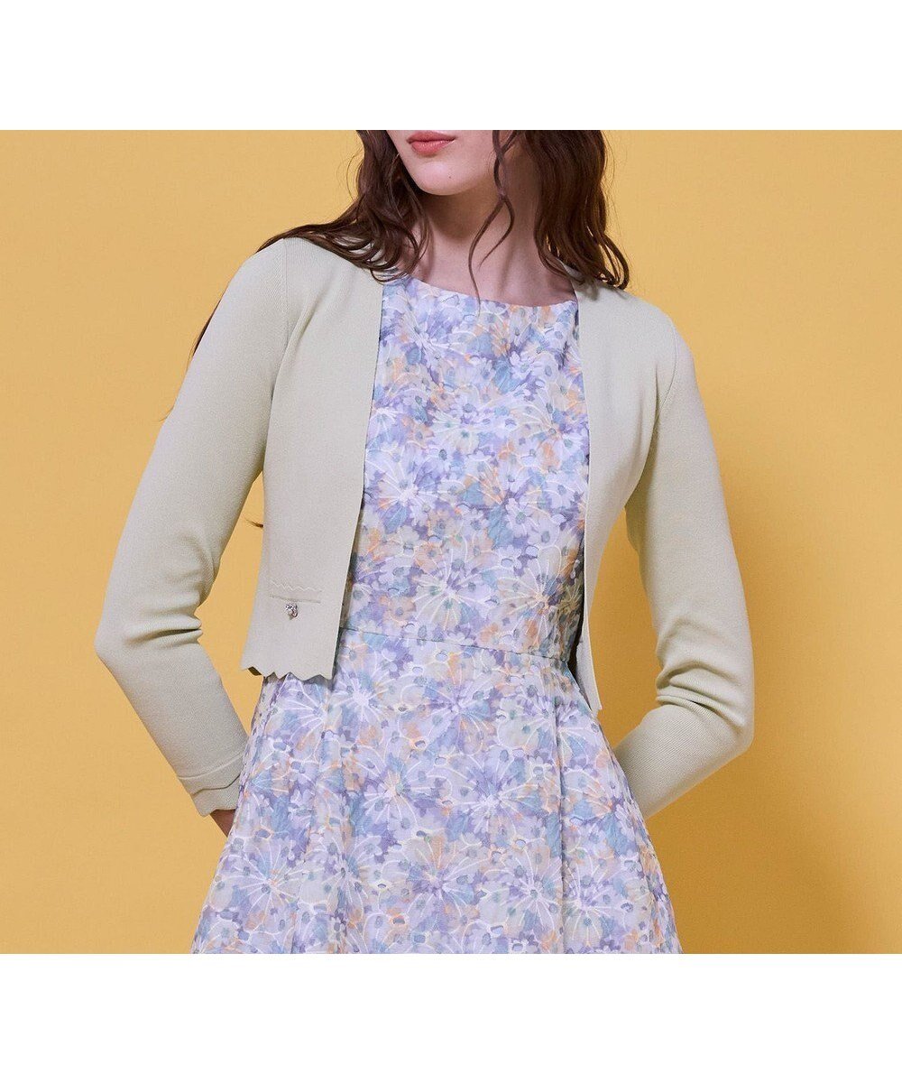 【トッカ/TOCCA】のSCALLOPED JEWEL ボレロ インテリア・キッズ・メンズ・レディースファッション・服の通販 founy(ファニー) ファッション Fashion レディースファッション Fashion for Women アウター Coat / Outerwear Collection ボレロ・ショート丈ジャケット / ドレス羽織りに Boleros & Short Jackets トップス・カットソー Cut & Sew Tops ニット Knit Tops & Sweaters アクセサリー Fashion Accessories コンパクト Compact, Small Size シンプル Simple, Minimal ジュエル Jewel, Gemstone スカラップ Scallop, Scalloped Edge ストレッチ Stretch, Stretchy Fabric セーター Sweater, Knitwear ドレス Dress, One-Piece フィット Fit, Slim Fit フォーマル Formal, Dressy ボレロ Bolero, Short Cardigan ポケット Pocket, Pocket Detail A/W・秋冬 Autumn/Winter S/S・春夏 SS, Spring/Summer, Warm Season 夏 Summer エレガント 上品 Elegant ミント系|ID: prp329100004791752 ipo3291000000034768328