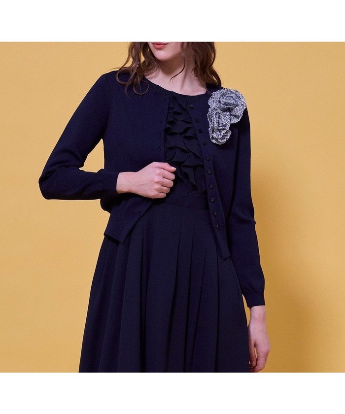 【トッカ/TOCCA】の【宮本茉由さん着用】GLOW CORSAGE KNIT ニットカーディガン インテリア・キッズ・メンズ・レディースファッション・服の通販 founy(ファニー) https://founy.com/ ファッションモデル・俳優・女優 Models 女性 Women 宮本茉由 MIyamoto Mayu ファッション Fashion レディースファッション Fashion for Women トップス・カットソー Cut & Sew Tops ニット Knit Tops & Sweaters カーディガン・羽織り Layered Style Cardigans エレガント 上品 Elegant カーディガン Cardigan, Knitwear ツイード Twill, Twill Weave ドレス Dress, One-Piece フラワー Flower, Floral モチーフ Motif, Design Theme A/W・秋冬 Autumn/Winter S/S・春夏 SS, Spring/Summer, Warm Season 夏 Summer |ID: prp329100004791753 ipo3291000000036181540