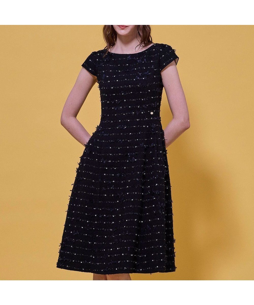 【トッカ/TOCCA】のFLOWER HIDE AND SEEK ドレス インテリア・キッズ・メンズ・レディースファッション・服の通販 founy(ファニー) ファッション Fashion レディースファッション Fashion for Women ワンピース Dresses フォーマル・パーティードレス・結婚式用ドレス Elegant & Casual Dresses アクセサリー Fashion Accessories シンプル Simple, Minimal ジャケット Jacket, Outerwear スパンコール Sequins, Sequin Embellishment セットアップ Set-Up, Coordinated Outfit ドレス Dress, One-Piece フィット Fit, Slim Fit フラワー Flower, Floral フレア Flare, Flared モチーフ Motif, Design Theme エレガント 上品 Elegant 夏 Summer S/S・春夏 SS, Spring/Summer, Warm Season A/W・秋冬 Autumn/Winter ブラック系|ID: prp329100004791757 ipo3291000000034768375